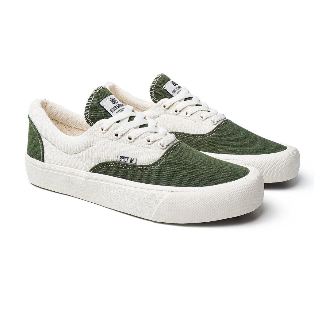 Brick Mansions - Athena Green White Sepatu Sneakers Casual Pria Wanita