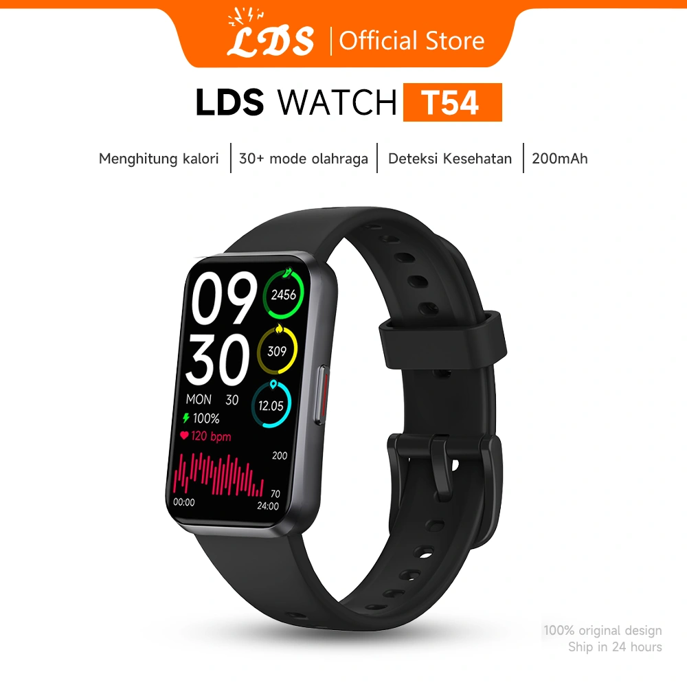 LDS Smartband T54 | Smartwatch | Comfortable All-Day Wearing | Advanced Sleep Health Management | Up to Two-Week Battery Life | Smartwatch-like Display | Jam Tangan Pria Wanita