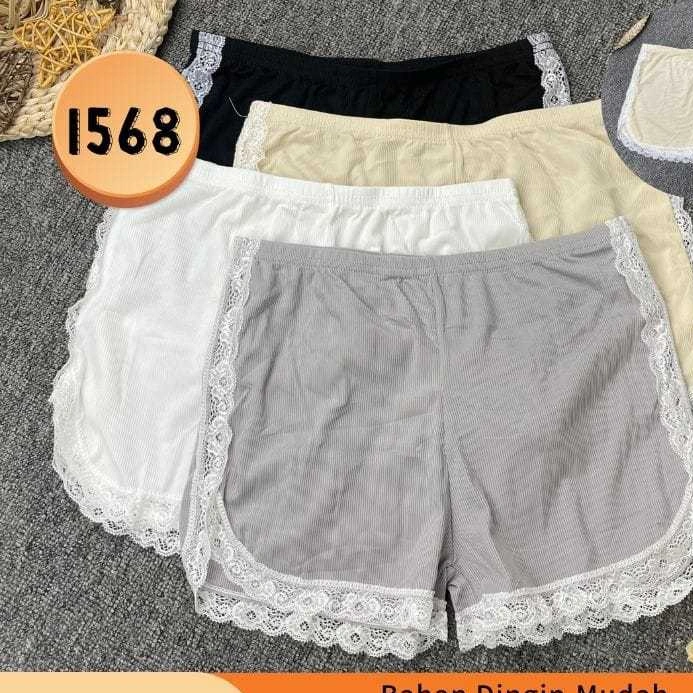 Celana Pendek wanita  1568  ALL size Renda Short Pants Dalaman Celana 55gr  Celana Pendek Renda Short Pants Dalaman Celana 55gr