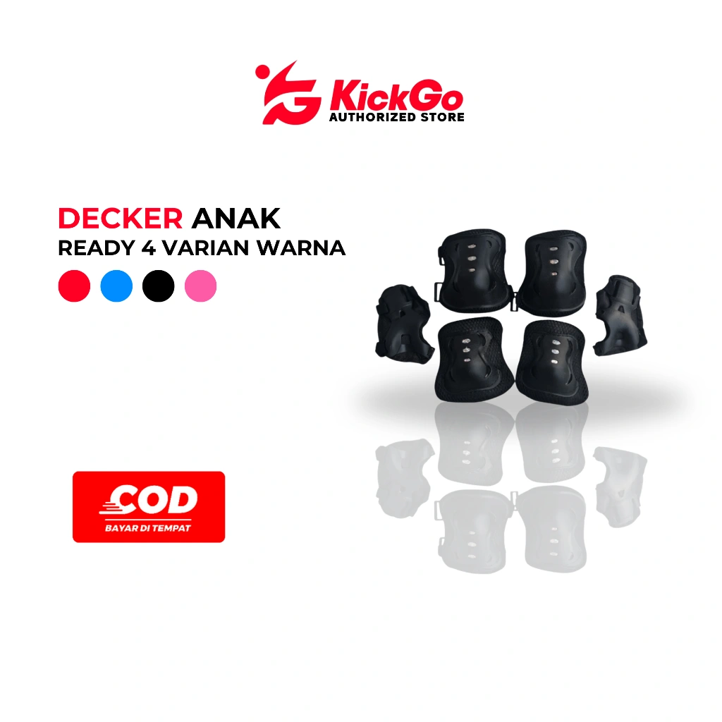 KickGo Deker Pelindung Lutut Siku Tangan Sepeda Sepatu Roda Knee Protector Skateboard Anak