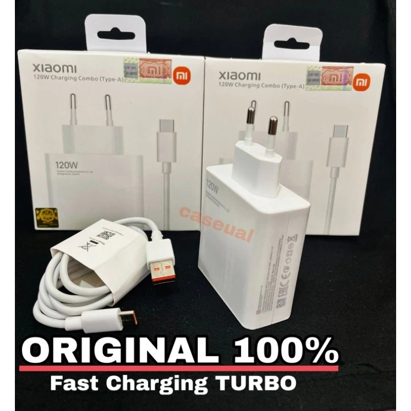 Garansi 1 Tahun Charger Xiaomi Redmi 120W TURBO Type C Original 100% Turbo Fast Charging