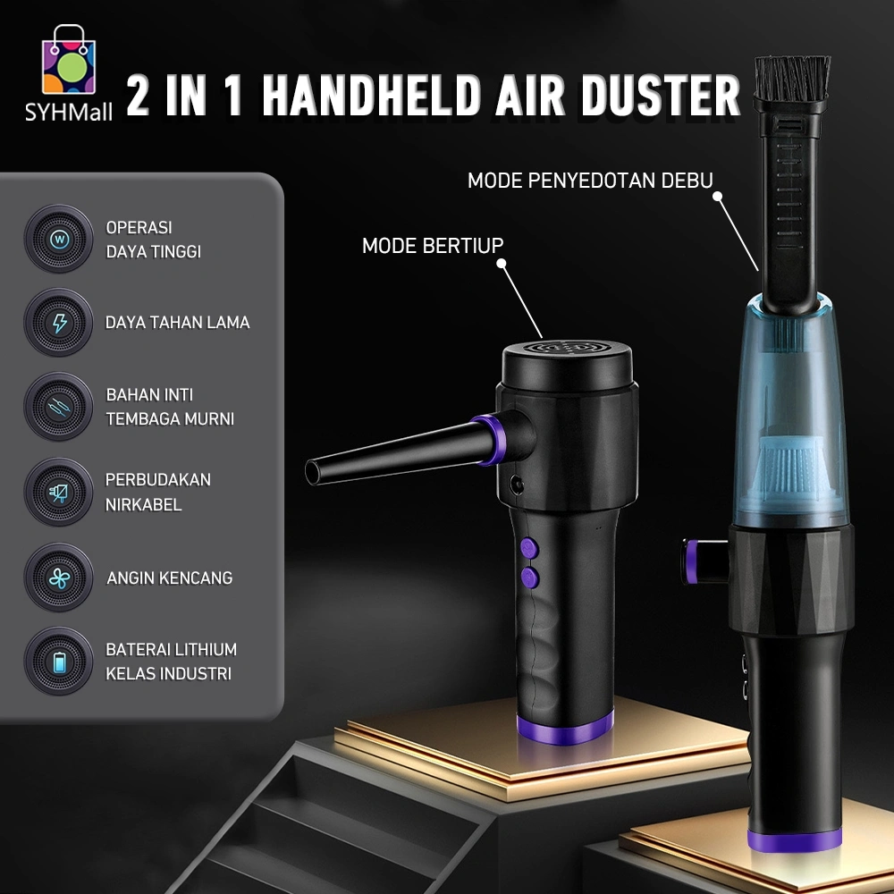SYH Mall 2 in 1 Mesin Blower Tangan Baterai Cordless Blower TOOLS +Vacuum Cleaner /5V mesin blower portabel /Mesin blower baterai