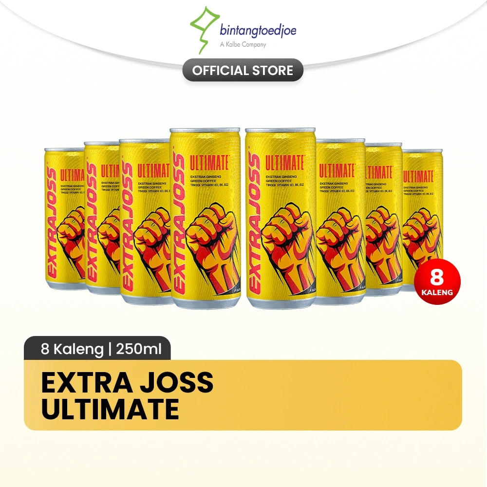 Extra Joss Ultimate 8 Kaleng - Energy Drink, Green Coffee, dan Less Sugar