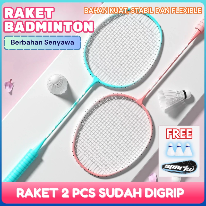 Raket Bulutangkis + 3 Shuttlecock Bulu Tangkis + Tas Raket Gratis  Latihan Profesional Raket  Raket Olahraga Badminton Raket Badminton Original