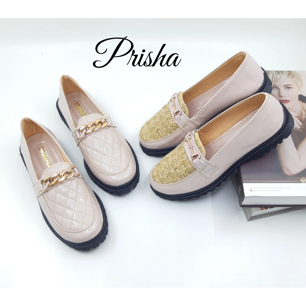 PRISHA Sepatu Loafers Docmart Wanita Sepatu Oxford Korean Trendy