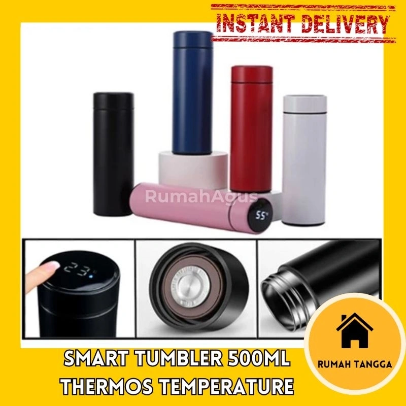 SMART TUMBLER 500Ml Thermos Temperature LED Display Vaccum Termos Suhu Botol Minum Stainless Steel
