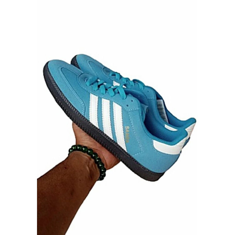 promo sepatu snaekers adds blue ice bahan full suide ukuran cewe cowo