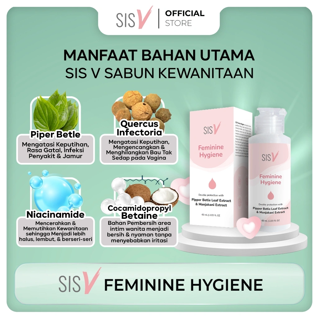 SISV Paket Sabun Pembersih Kewanitaan Mencerahkan Wangi Mengurangi Iritasi Bau Gatal BPOM HALAL+