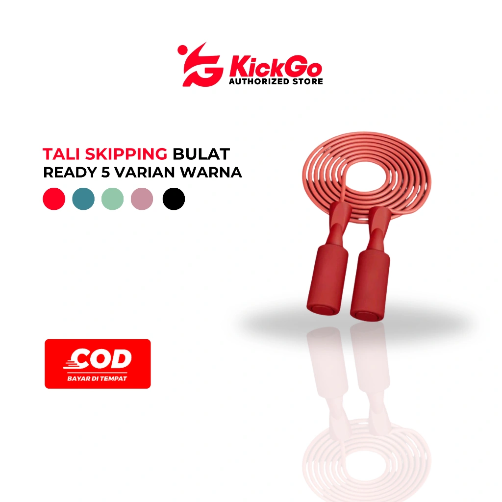 KickGo Tali Lompat Skipping Rope Olahraga Loncat Skiping Pvc Fitness Pembakar Lemak