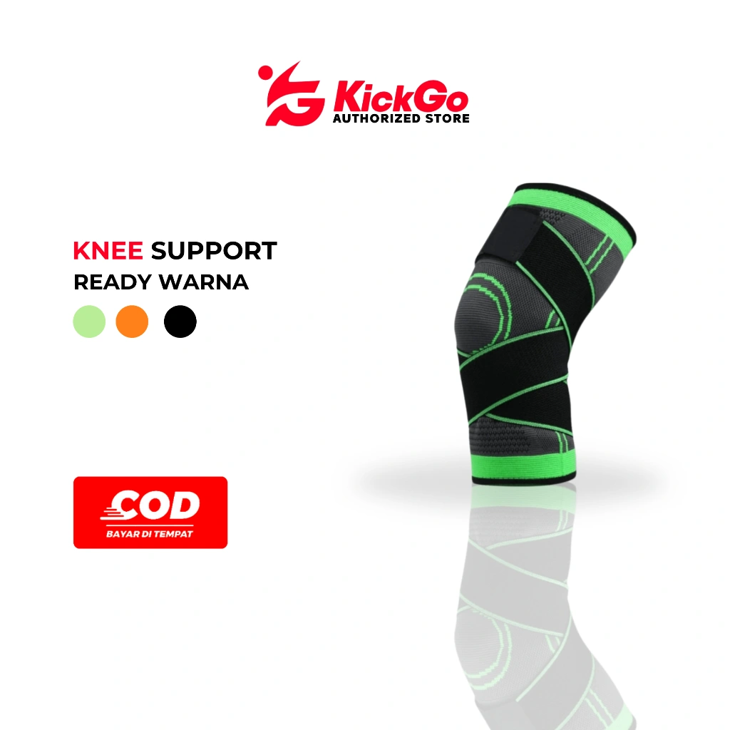 KickGo Deker Pelindung Lutut Knee Pad Support Protector Olahraga Basket Futsal Fitness Terapi