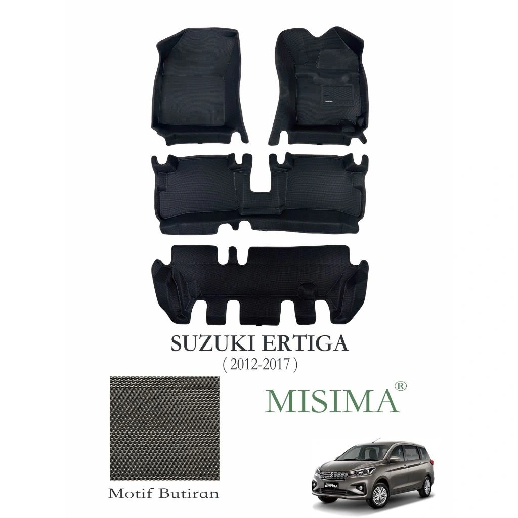 MISIMA Karpet Mobil 5D ERTIGA 2012-2017 – Tahan Air, Anti Slip, Mudah Dibersihkan