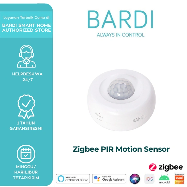 BARDI Smart PIR Motion Sensor Zigbee Pendeteksi Gerak Anti Maling