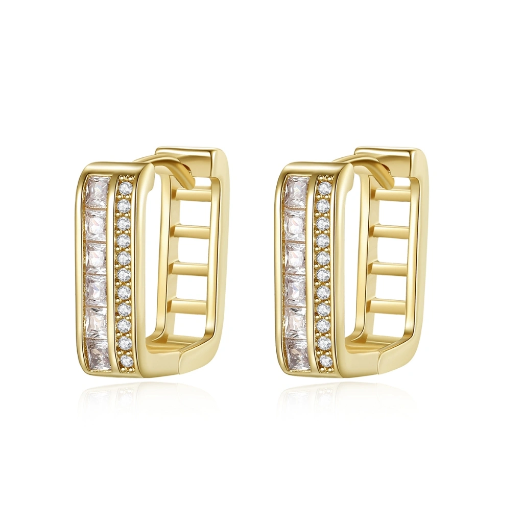 Kke Anting Simpai Modis Emas 18k Anting Berlian Titanium Aksesori Wanita GD092