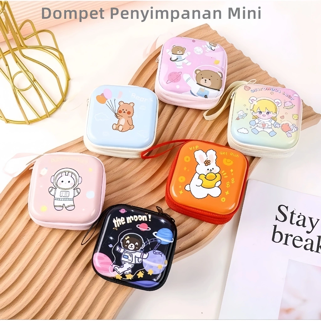 Dompet Penyimpanan Mini Dompet Kabel Headset Koin Aksesoris Dompet Handsfree Aesthetic