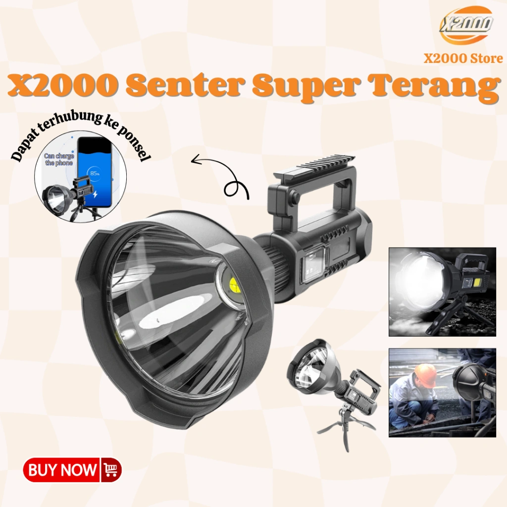 Senter LED W591 Lampu Led Selam Diving Gunung genggam anti air Super Terang X2000 teknologi jerman jarak penerangan 1000M