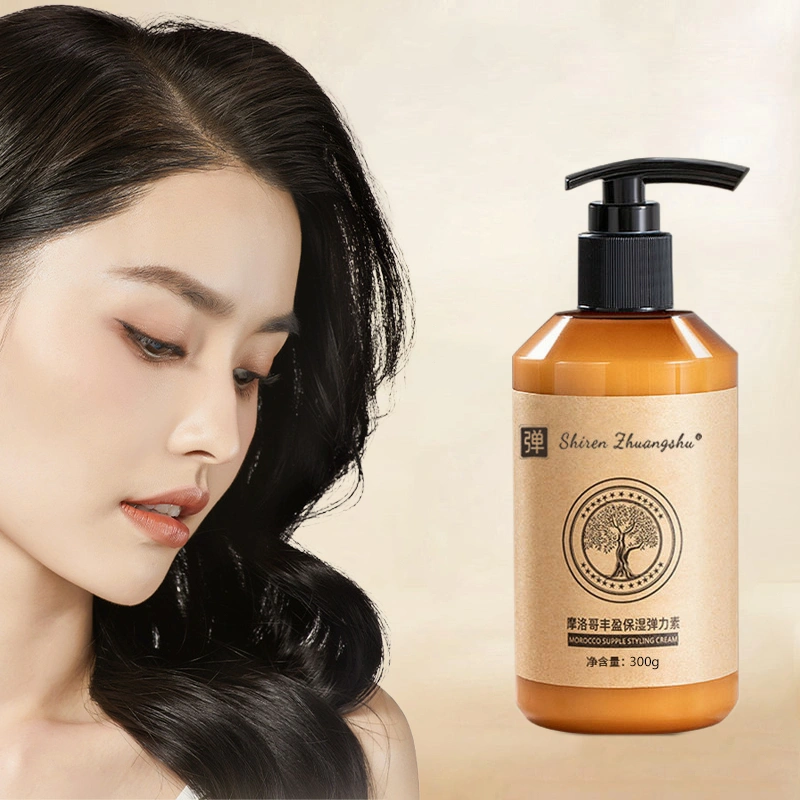 Moroccan Curl Cream 300g Pelembab dan Styling dengan Protein Elastis untuk Perawatan Rambut Keriting