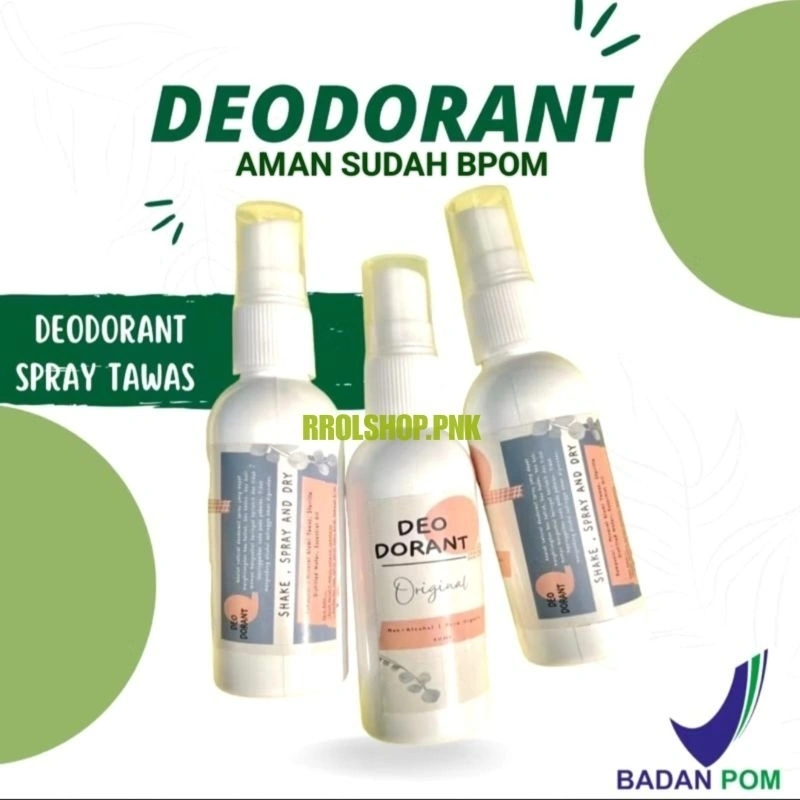 DEODORANT TAWAS SPRAY BPOM ORIGINAL AMAN TANPA ALKOHOL NATURAL DEODORAN SPRAY