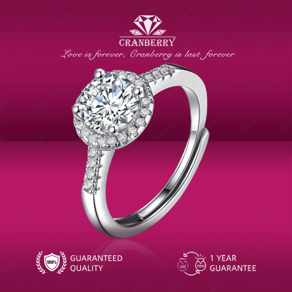 Cincin Couple Wanita Ring Pasangan Cowo Pria Wanita Couple Bestie Cewek Premium Cranberry Jewelry Adjustable Berkualitas High Quality Aksesoris Perhiasan Elegan Cantik Mewah Grade R03