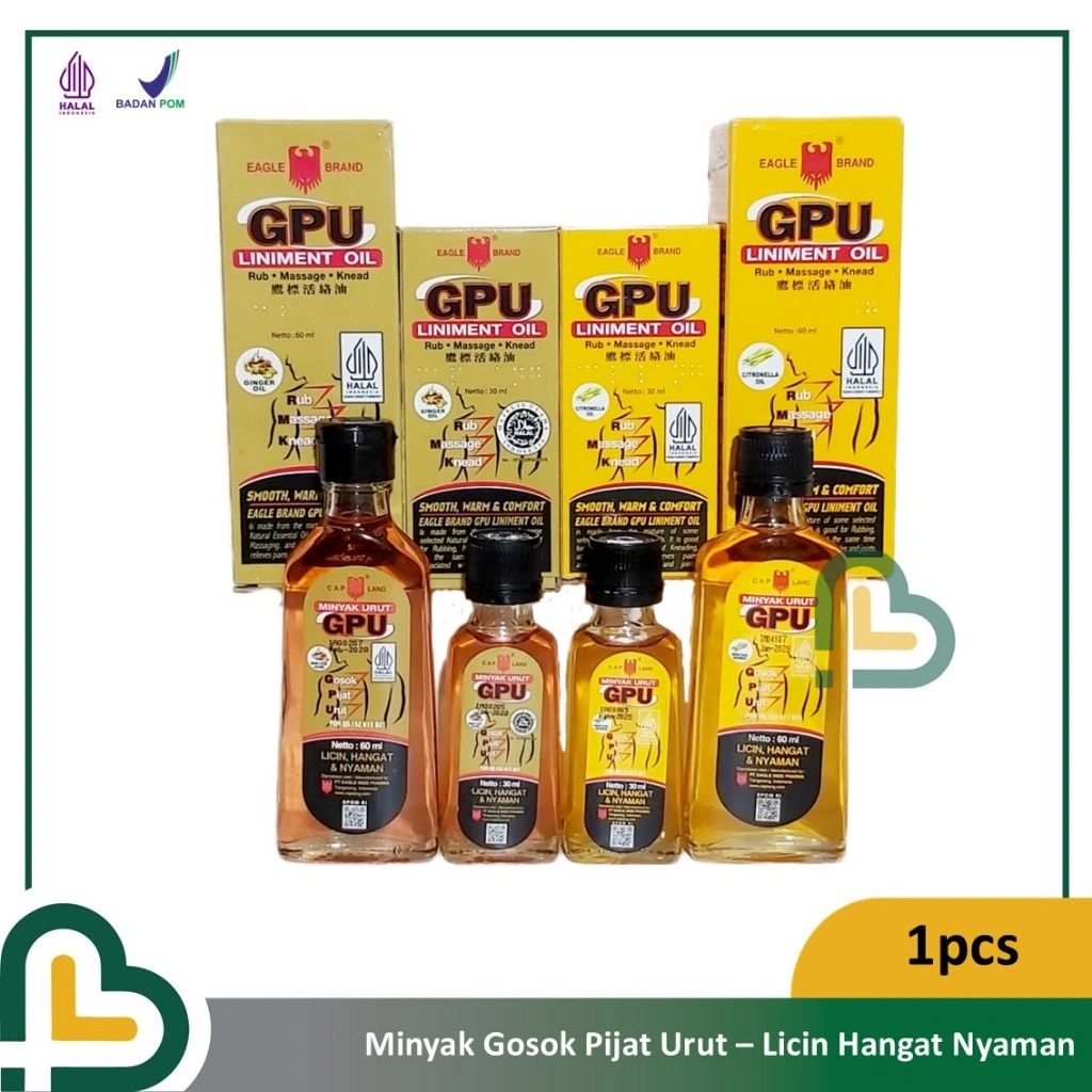Cap Lang Minyak Urut GPU Gosok Pijat Urut Sereh Jahe Nyeri Pegal Linu