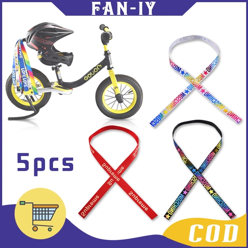 5Pcs Aksesoris Helm Pita Pushbike Ribbon Helm Balance Bike Hiasan Helm Anak