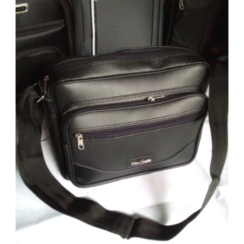 TSJ 001polo star jumbo original (Hitam Pekat) Premium tas Selempang jumbo model terkin