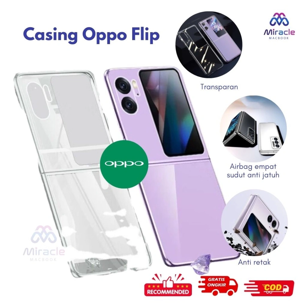 ANTI KUNING !! Casing Transparan Hard Clear Case Premium Oppo Find N2 Flip Find N3 Flip Bening Transparan Hard Case Silicon