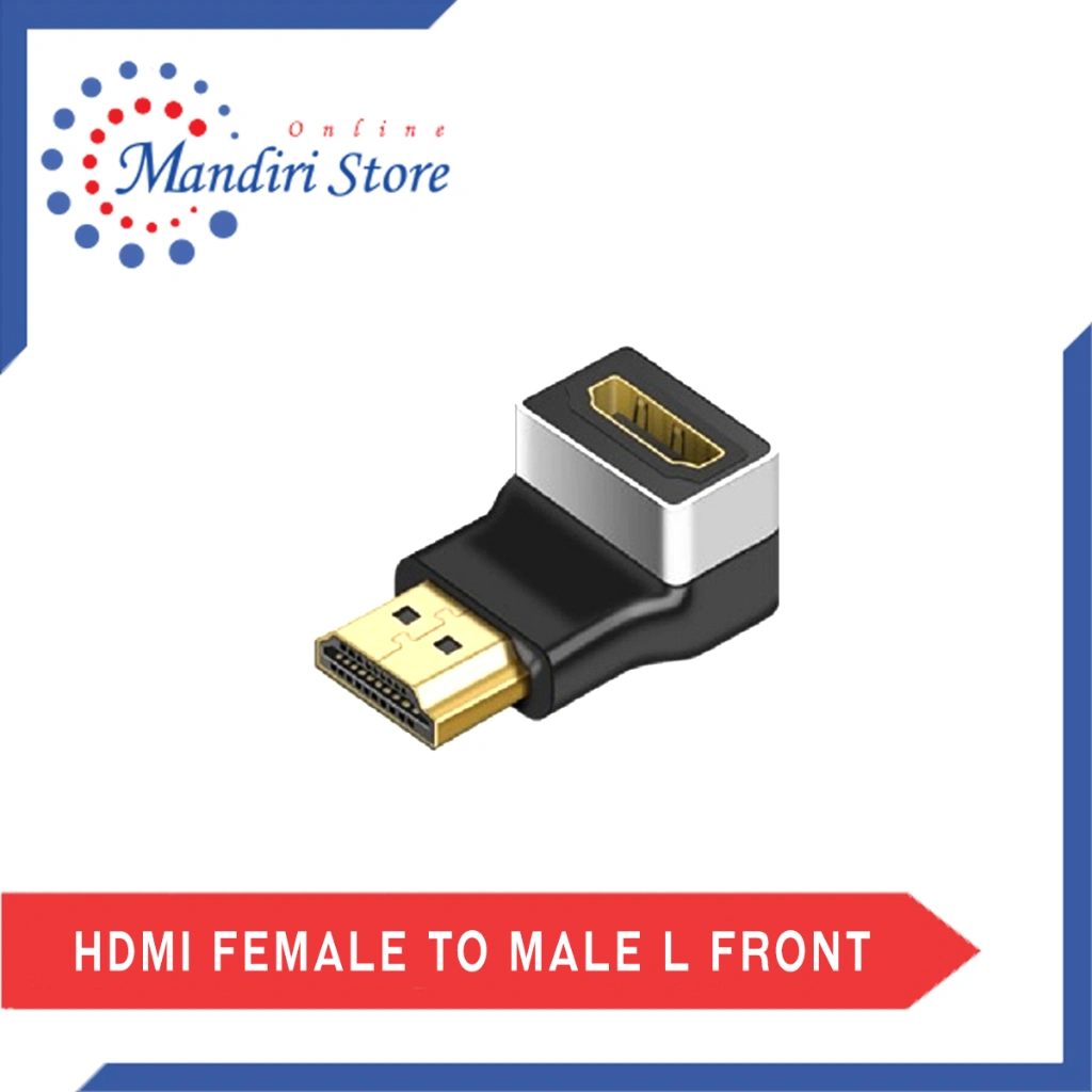 HDMI Connector Adapter Male to Female 4K L Front [HDM-F23]