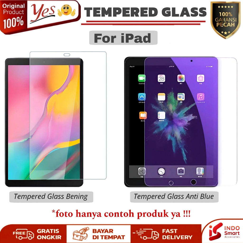 Tempered Glass iPad Pro M4 / iPad Pro 11 2024 / iPad Pro 13 2024 / Anti Gores Kaca Screen Guard Protector Pelindung Layar Tablet Bening Anti Blue Light