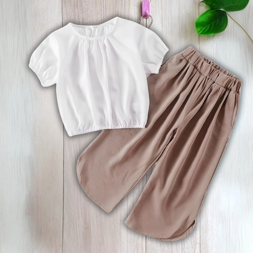 Setelan Anak Perempuan Celana Kulot Usia 1-12 Tahun