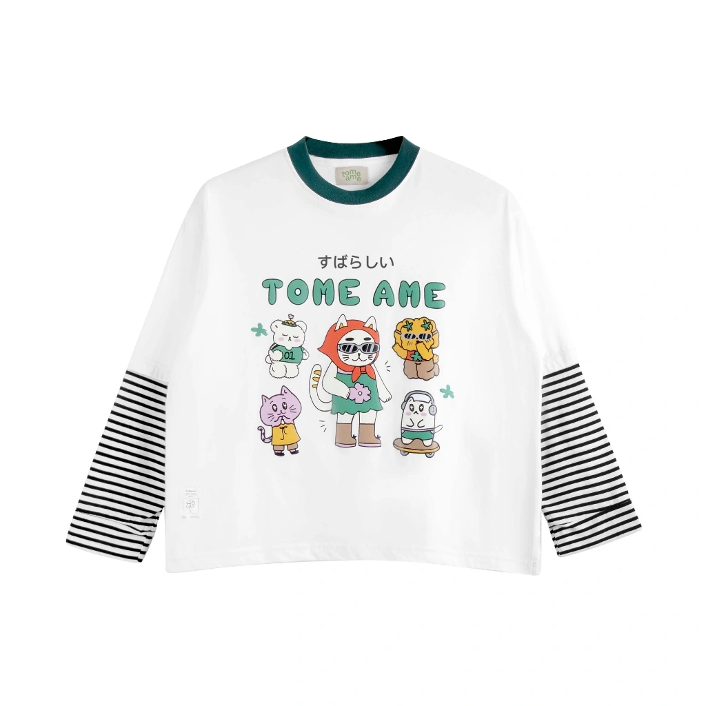 Tome Ame - Chiyo Boxy Longsleeve Tee