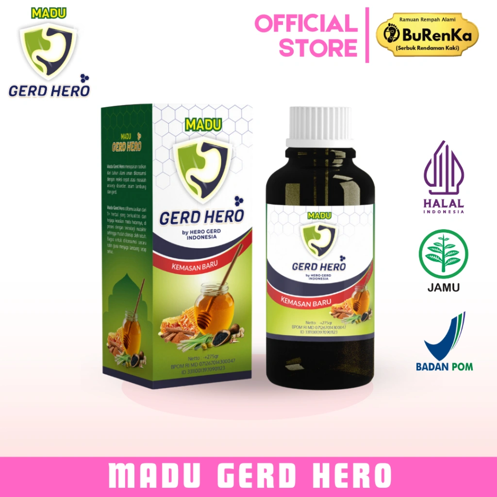 Madu Gerd Hero Anxiety Kecemasan Berlebih Ulu Hati Nyeri Mual Muntah Dada Panas Berdebar Kliyengan