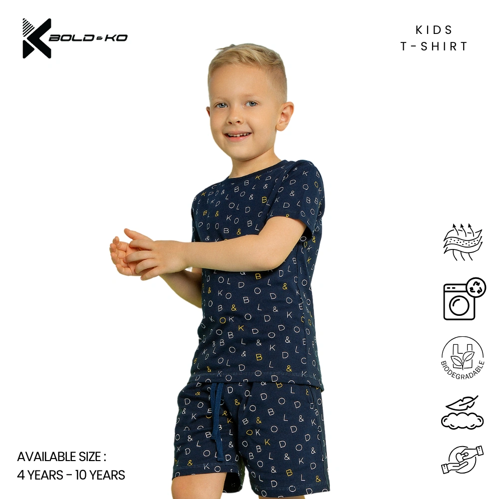 BOLD&KO Set Signature Full Print Premium / Set Anak Laki - Laki / Set Anak Perempuan - Set Baju anak