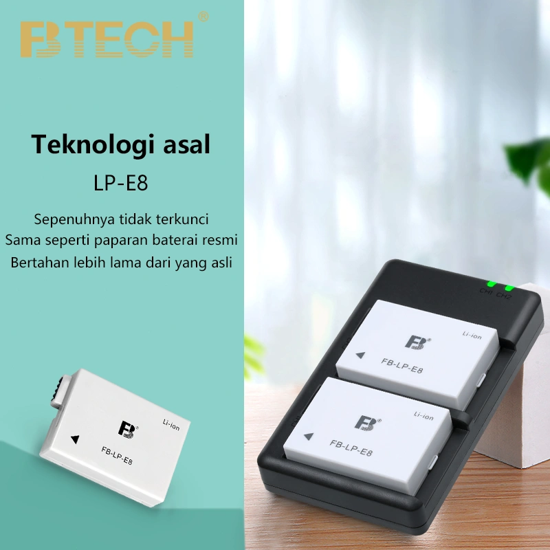 FB LP E8 kamera digital baterai Lithium 830mAh charger untuk kamera canon SLR eos 550D EOS600D EOS 650 EOS 700D X5 X4 X6 Camera