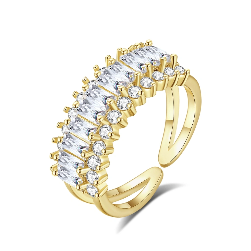 Kke Cincin Emas 18k Wanita Aksesori Fashion Titanium Elegan Dapat Disesuaikan GD104