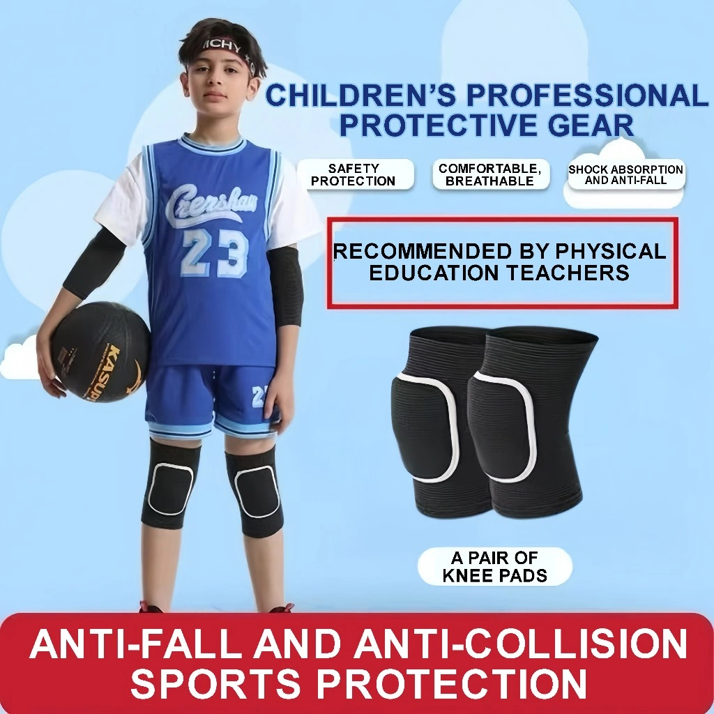 Knee pad Deker Decker Elbow pad ANAK-ANAK Busa Pelindung Lutut Kaki Siku Tangan Futsal Voly Takraw Joging Skyboard Sepasang 2 pcs