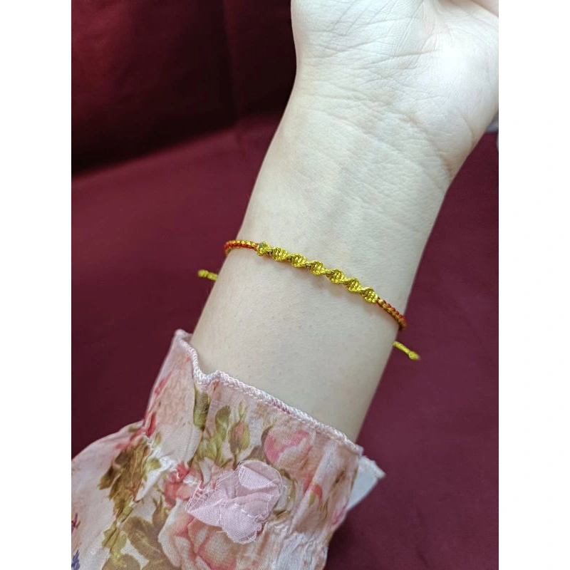 Gelang Tangan AG22 Tali Simpul Mewah Kombinasi Gold Anti Karat Anti Luntur Edisi Imlek lucky Bracelets