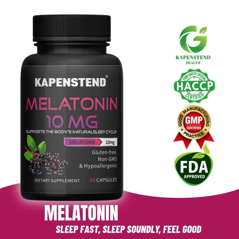 Pengatur Tidur Melatonin Membantu Anda Tertidur dan Tidur Nyenyak Sepanjang Malam, 60 Kapsul 10 mg