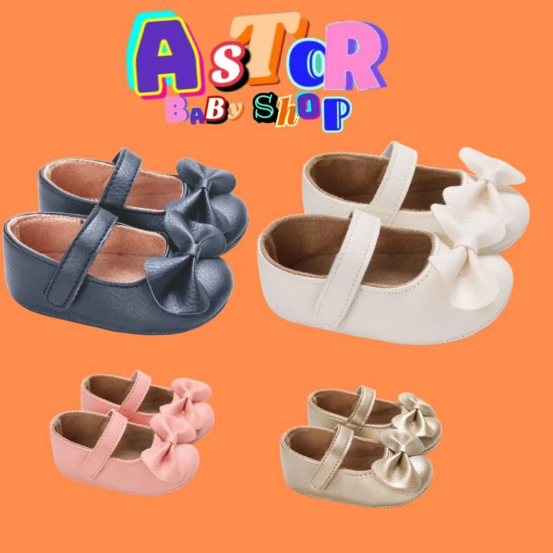 prewallker sepatu bayi perempuan putri cantik pita depan untuk usia anak 0-14 bulan