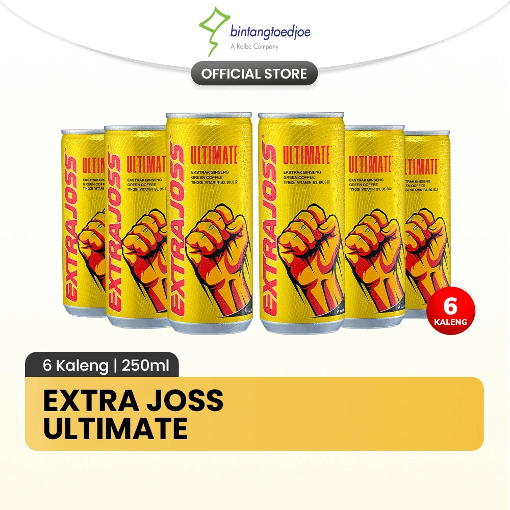 Extra Joss Ultimate 6 Kaleng - Energy Drink, Green Coffee, dan Less Sugar 