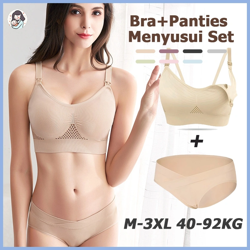 Hamil Bra Menyusui Celana Dalam Jumbo Kancing Depan Tanpa Kawat Bh Menyusui Bahan Katun 938