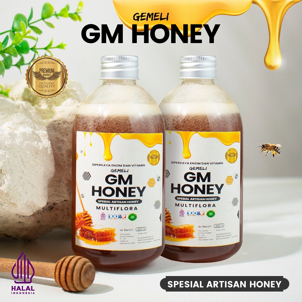 Gemeli - Madu Asli Multiflora - Madu Murni 100% - 350gr