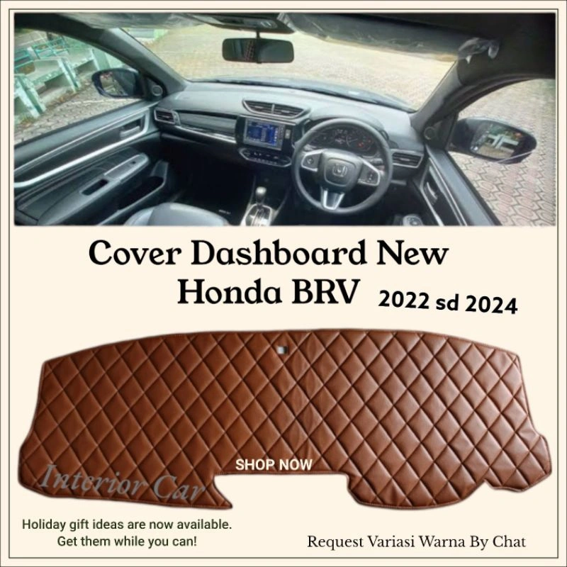 Cover Dashboard New Honda BRV 2022 sd 2024 bahan kulit premium aksesoris pelindung dasbor motif
