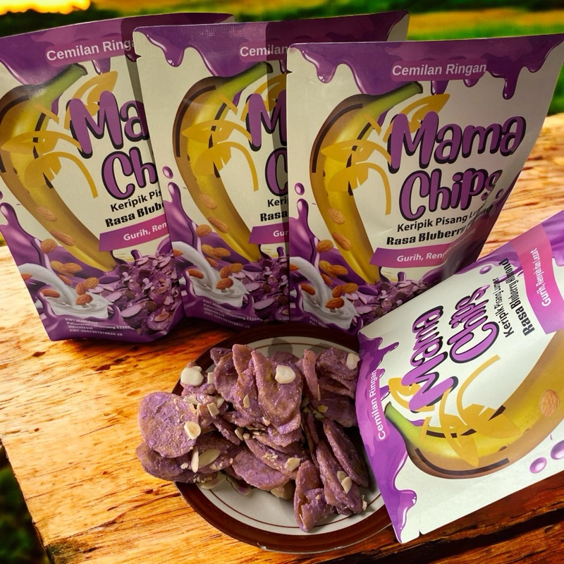 Keripik Pisang Lumer Rasa Blueberry Almond