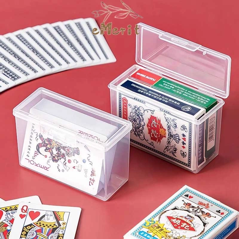 Kotak Penyimpanan Kartu Poker Kotak Penyimpanan Plastik Kartu ID Kotak Penyortiran Kartu Nama