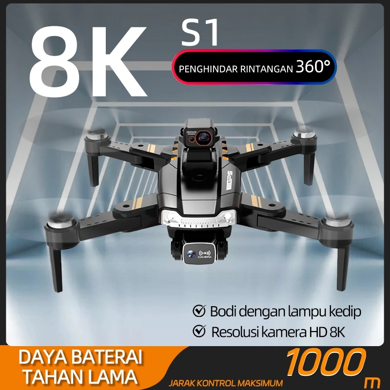 S1 GPS Drone kamera jarak jauh fotografi udara profesional murah dual camera drone premium laki-laki pria ulang tahun kado hadiah