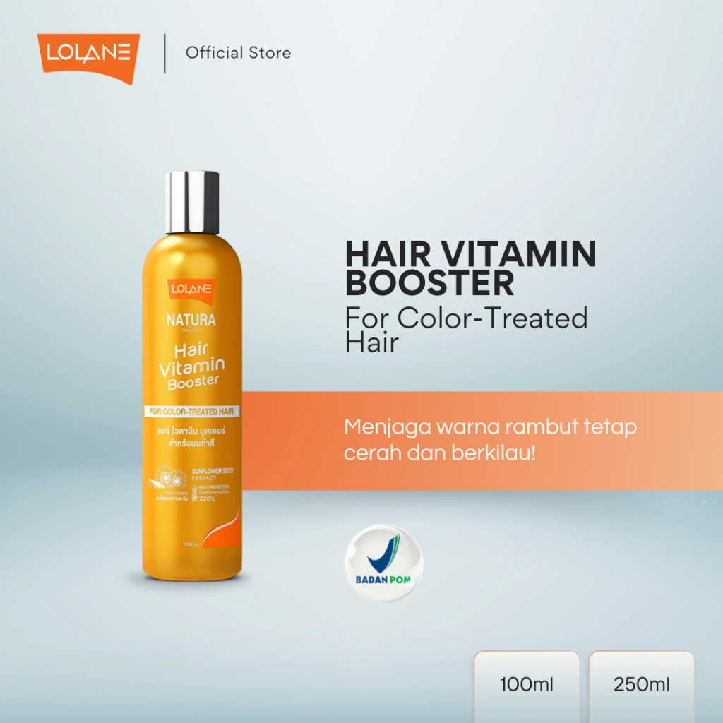 Lolane Hair Vitamin Booster For Color Treated Hair  | Leave in Conditioner untuk Rambut Diwarnai | Leave in Cream | Heat Protection