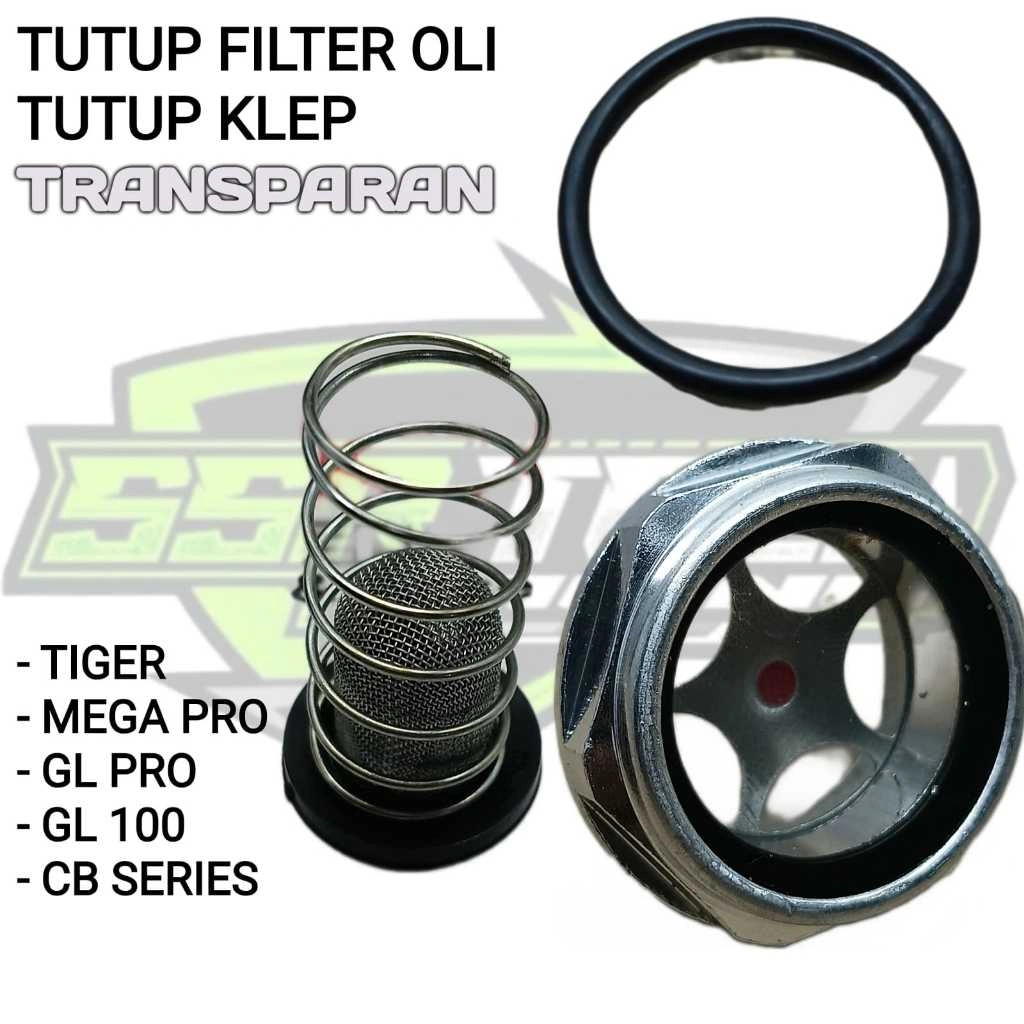 Tutup Filter Oli  Transparan Tiger GL Mega Pro CB