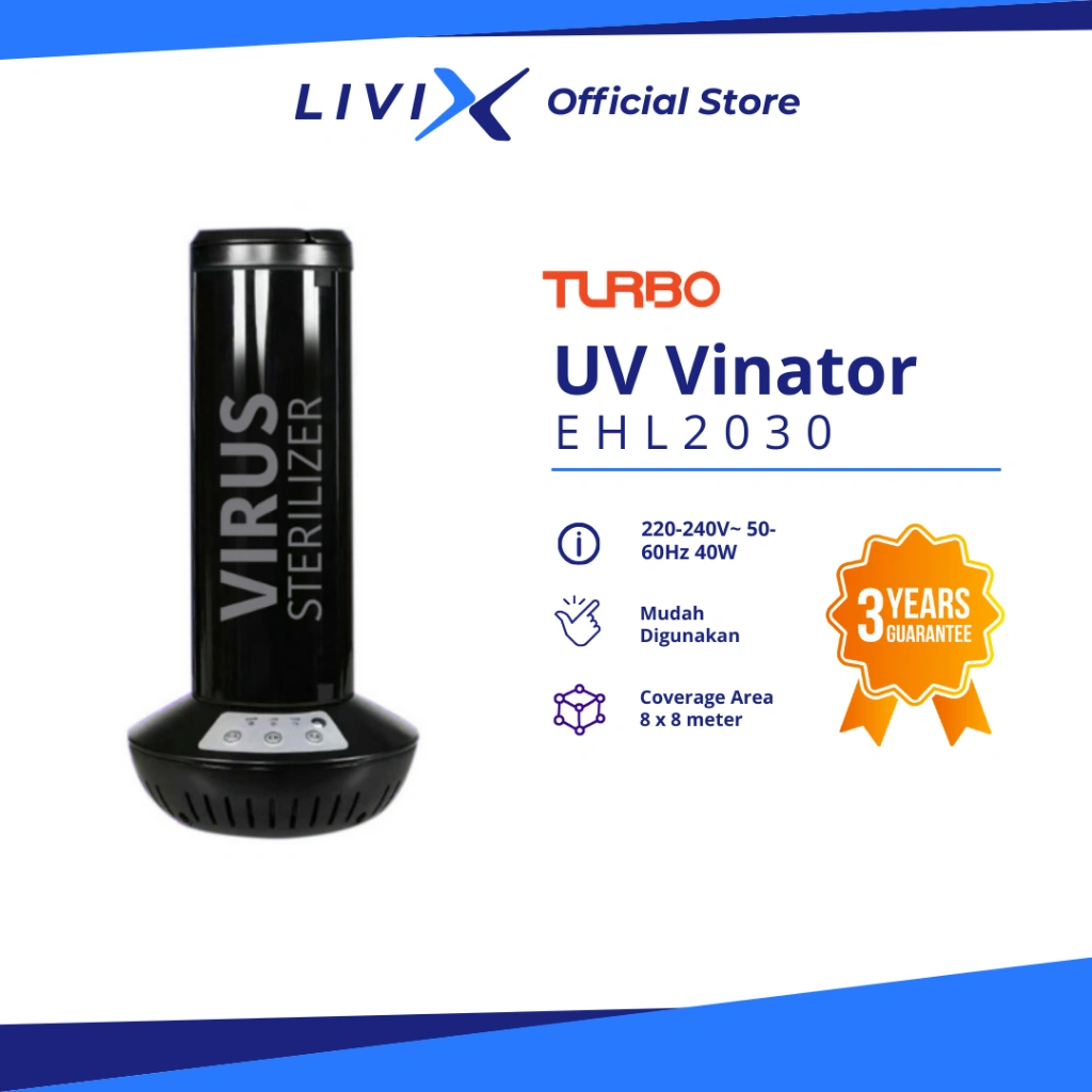 TURBO UV Vinator Sterilizer Udara dengan Ultraviolet-C EHL2030