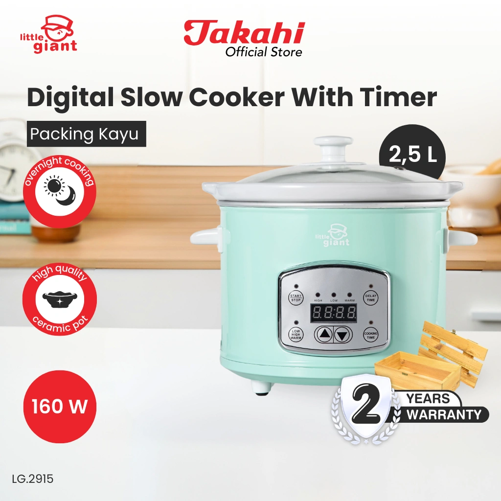 Little Giant Digital Slow Cooker With Timer 2,5L (INCLUDE PALET)