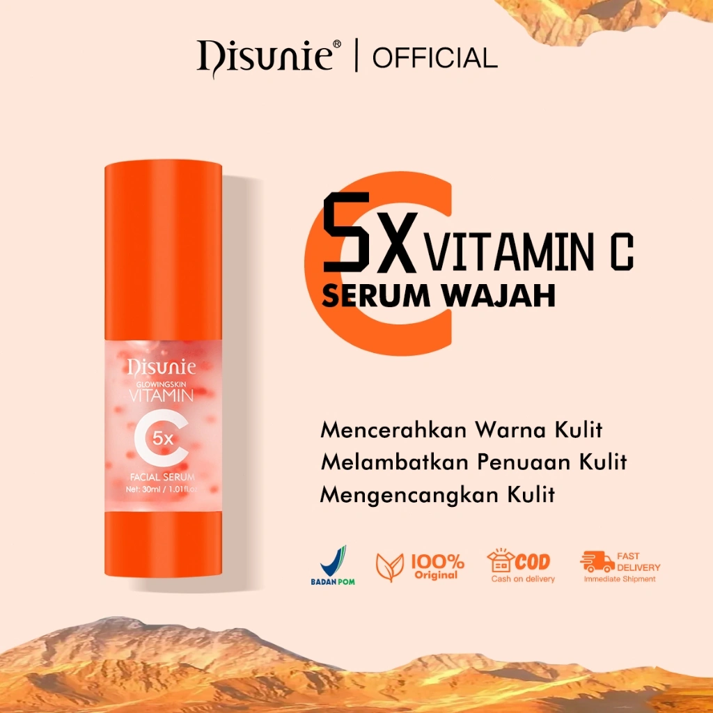 DISUNIE 5X Vitamin C Whitening Serum Fresh Active Release Technology Facial Moisturizer Essence 30ml